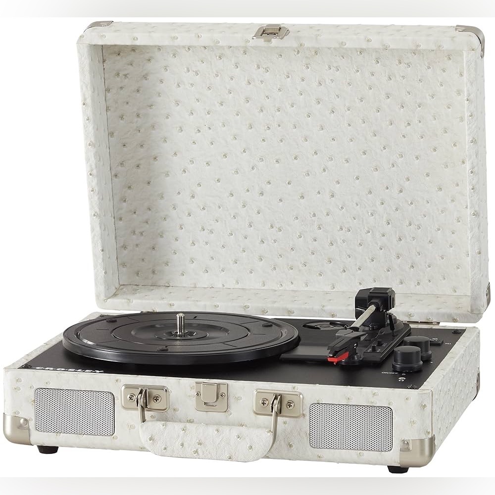 Crosley Cream Textured Vinyl Record Player